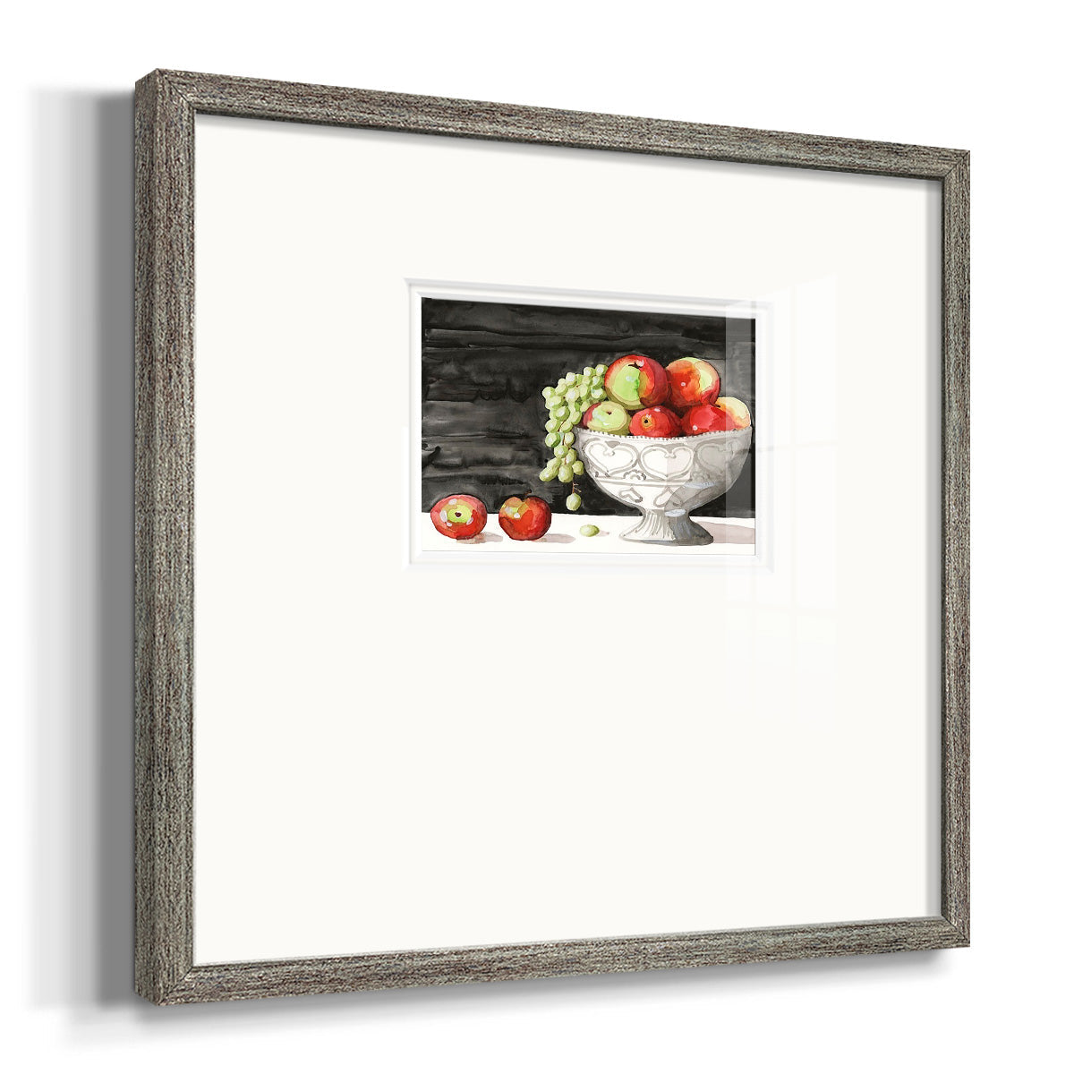 Watercolor Fruit Bowl I Premium Framed Print Double Matboard