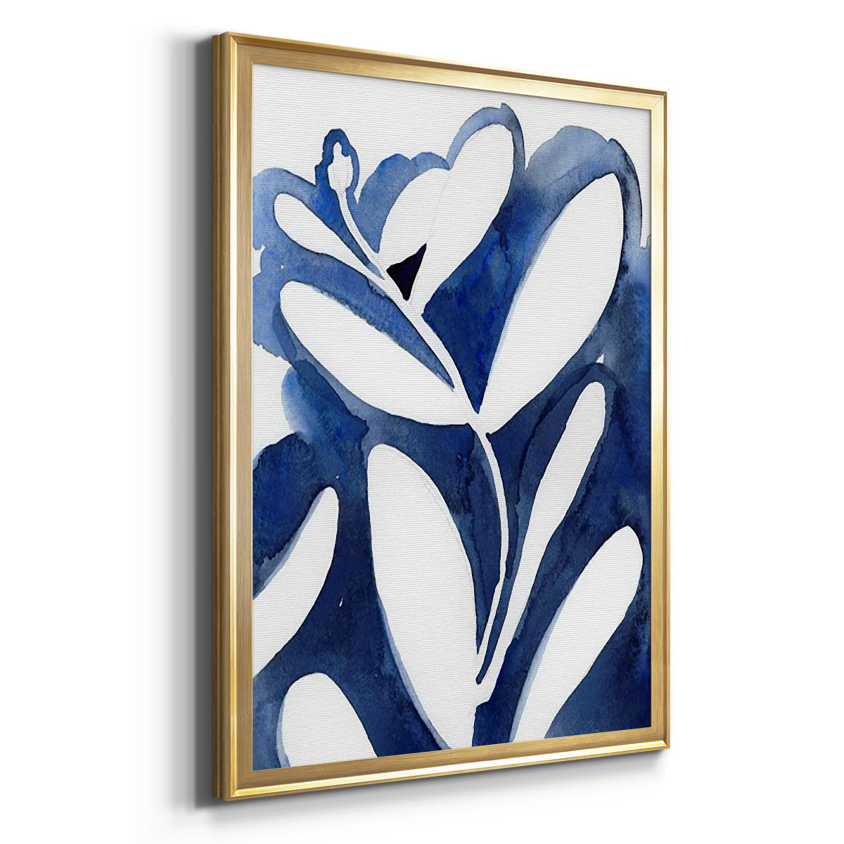 Blue Eucalyptus I - Modern Framed Canvas Print