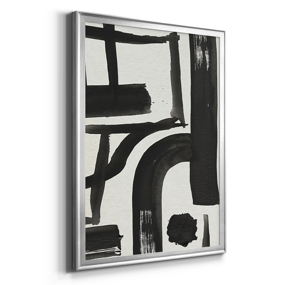 Inkwell Intersect I - Modern Framed Canvas Print