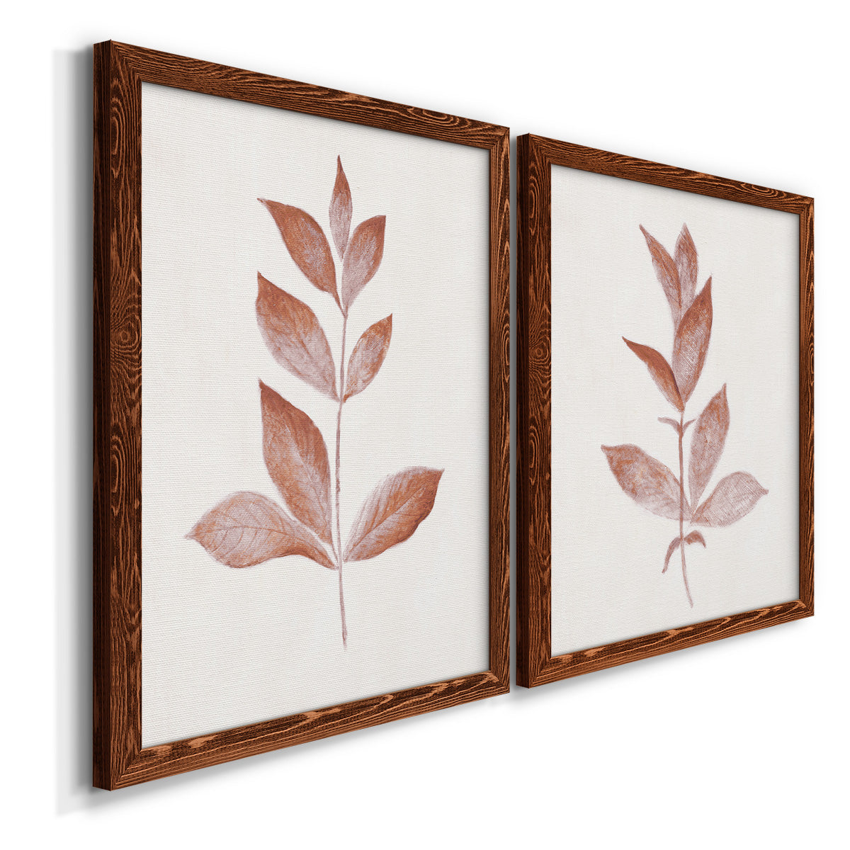 Red Leaf I - Premium Framed Canvas 2 Piece Set - Ready to Hang