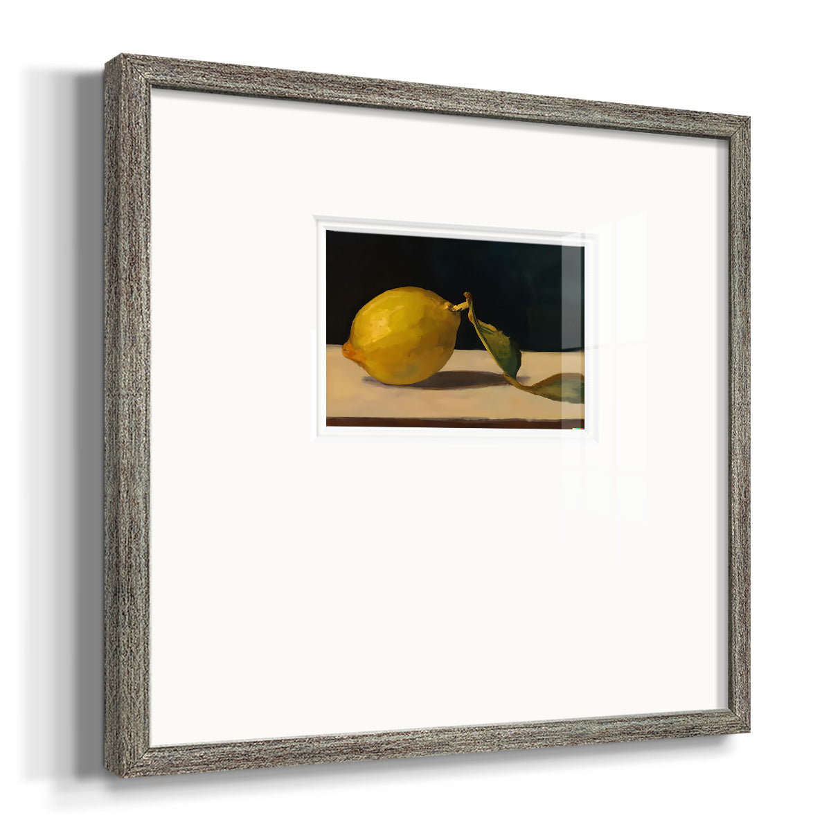 Lonely Lemon Premium Framed Print Double Matboard