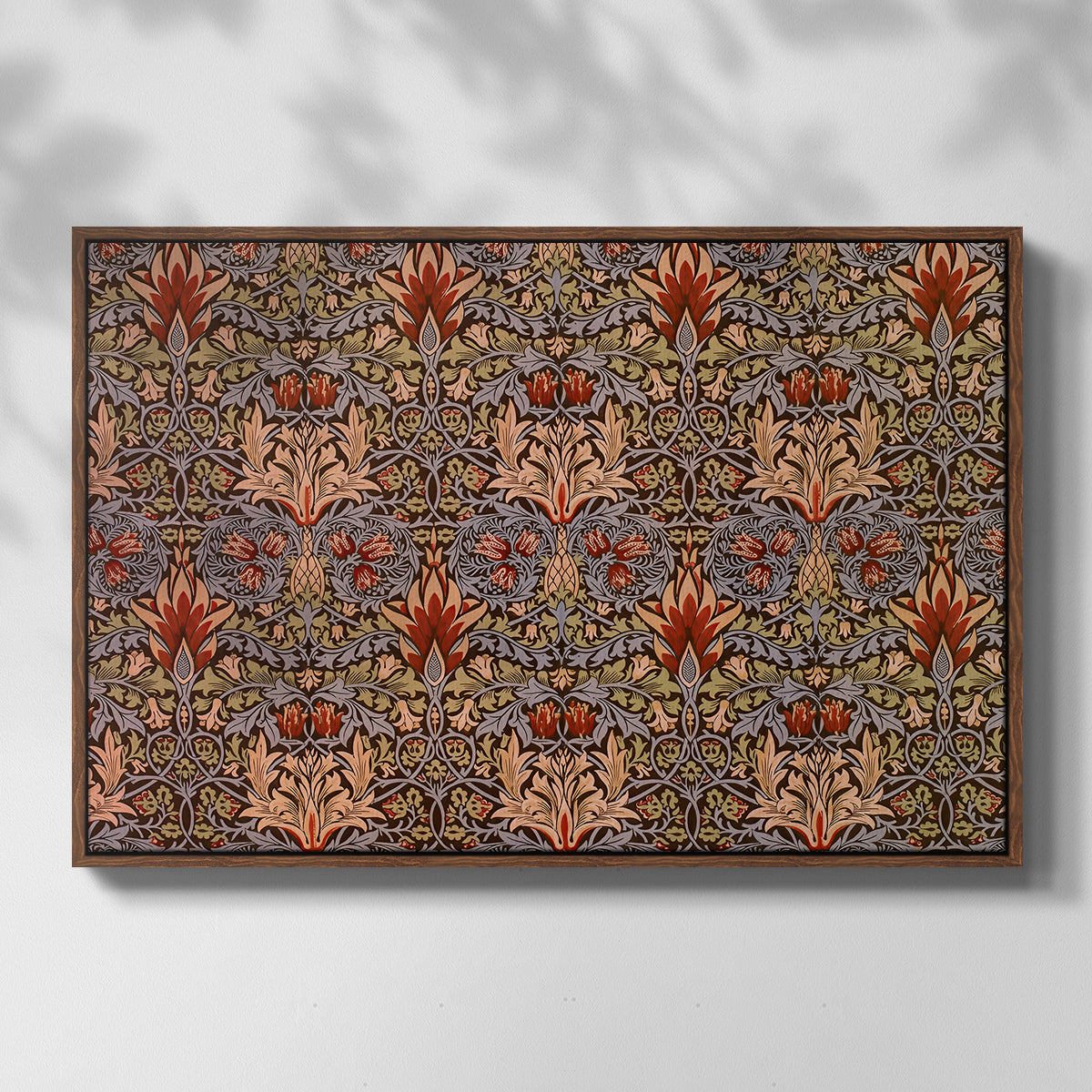 Snakeshead - Red/Cumin, c. 1876 - Floater Framed Canvas Print