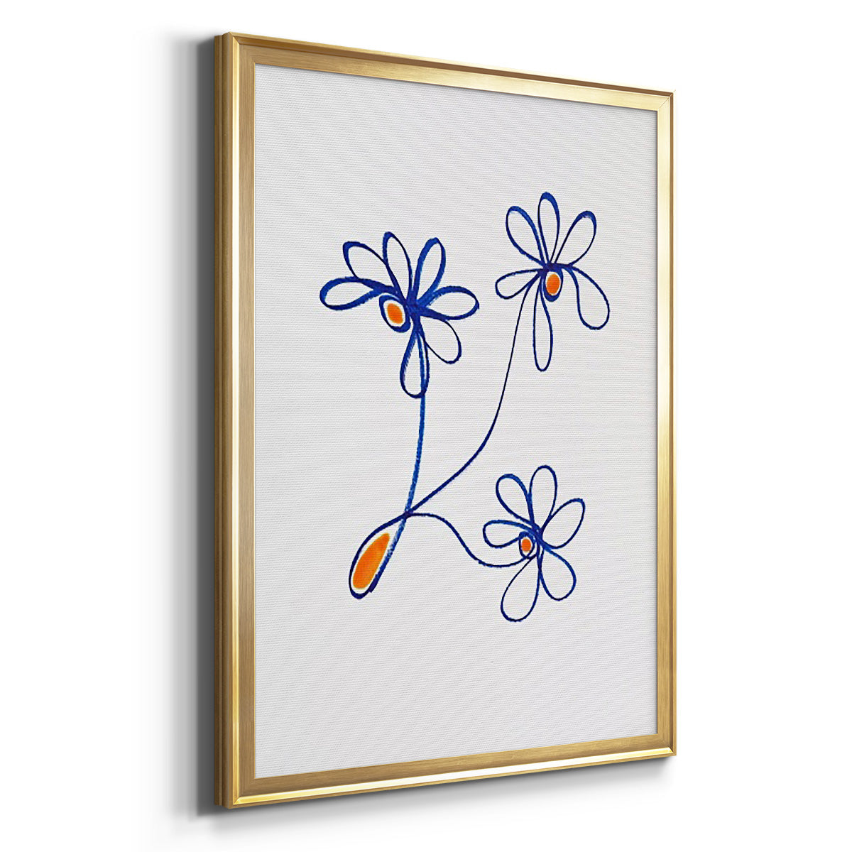 Wobbly Blooms III - Modern Framed Canvas Print