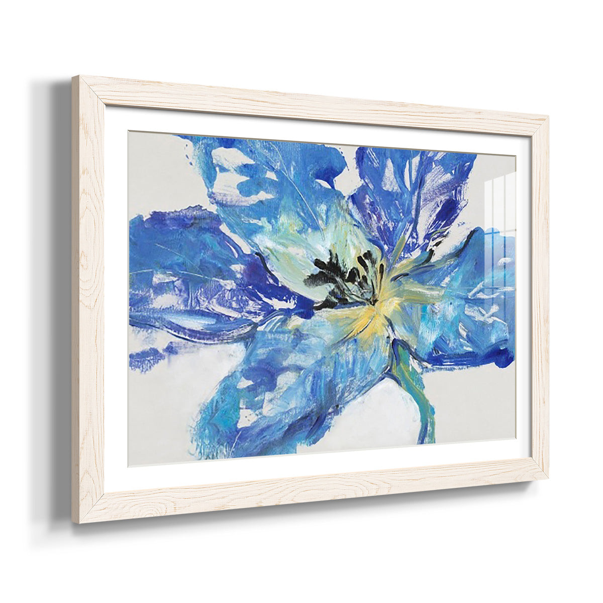 Fleur Bleue II - Barnwood Framed Art Print