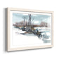 Winter Stream Watercolor II - Barnwood Framed Art Print