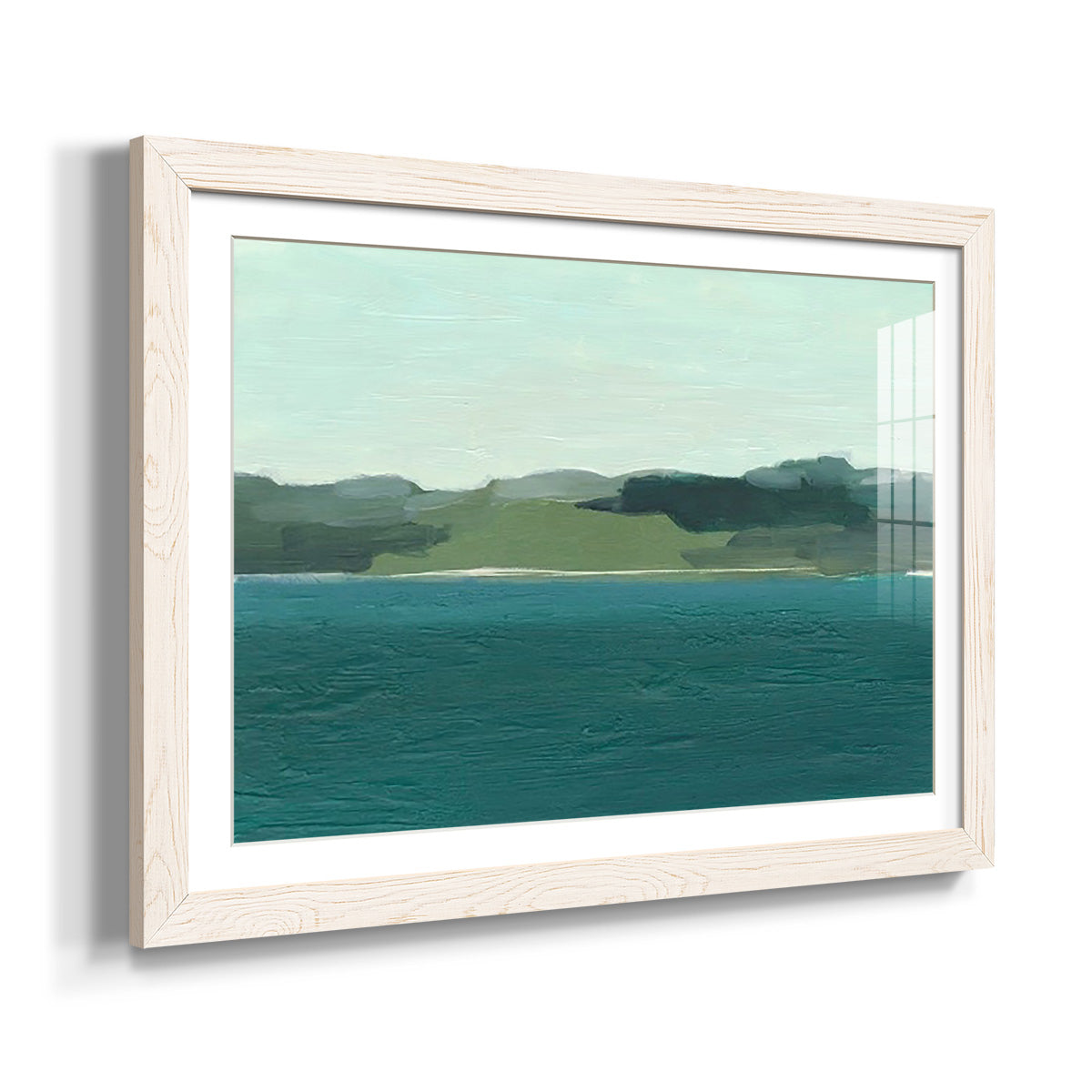 Calming Lake View I - Barnwood Framed Art Print