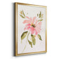 One Pink Bloom I - Modern Framed Canvas Print