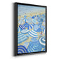 Sky Blue Beach - Modern Framed Canvas Print