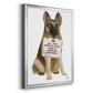 Love and German Shepherd - Modern Framed Canvas Print