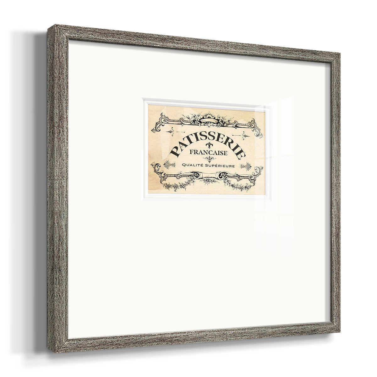 Antique French Label I Premium Framed Print Double Matboard