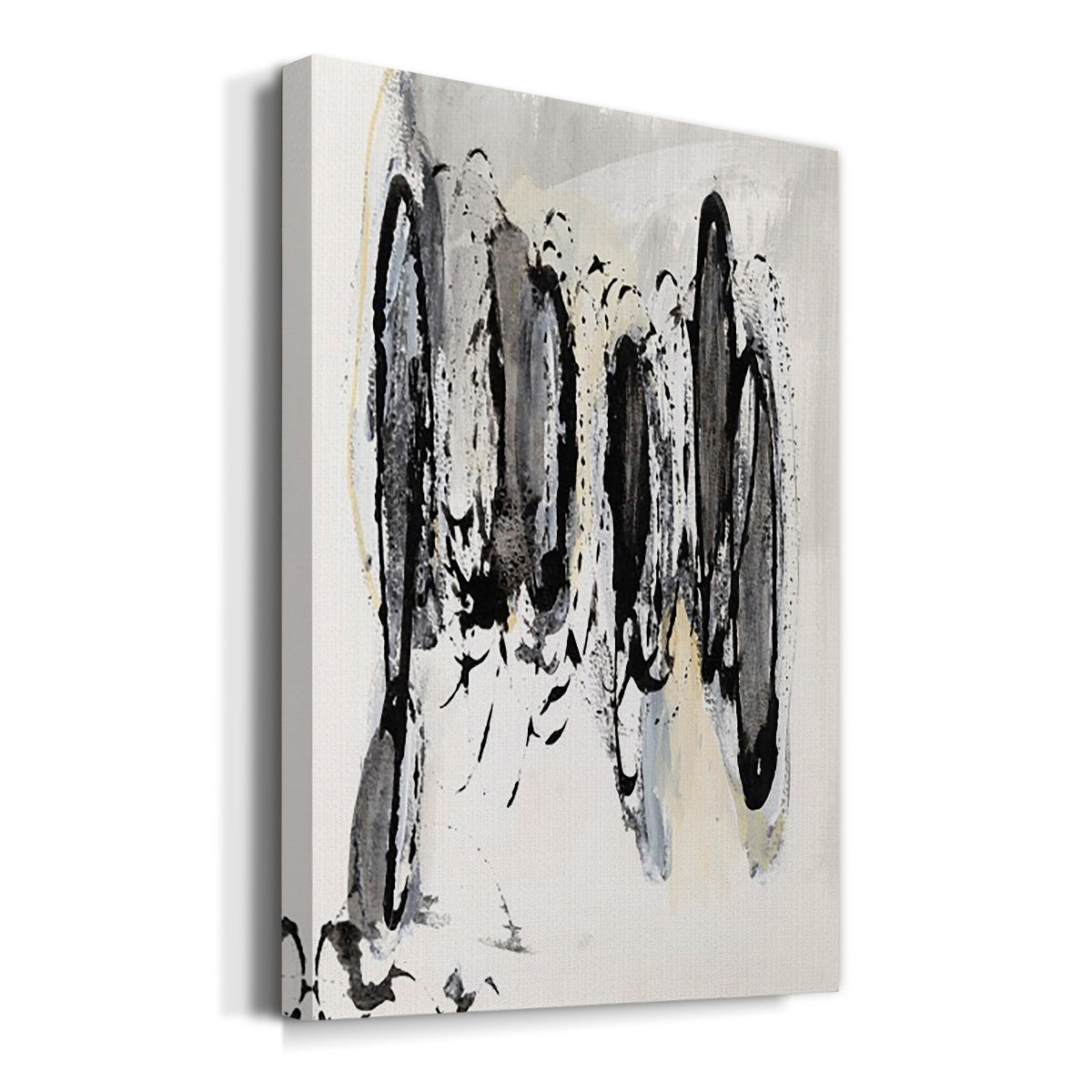 Grey Scribbles I Premium Gallery Wrapped Canvas - Ready to Hang