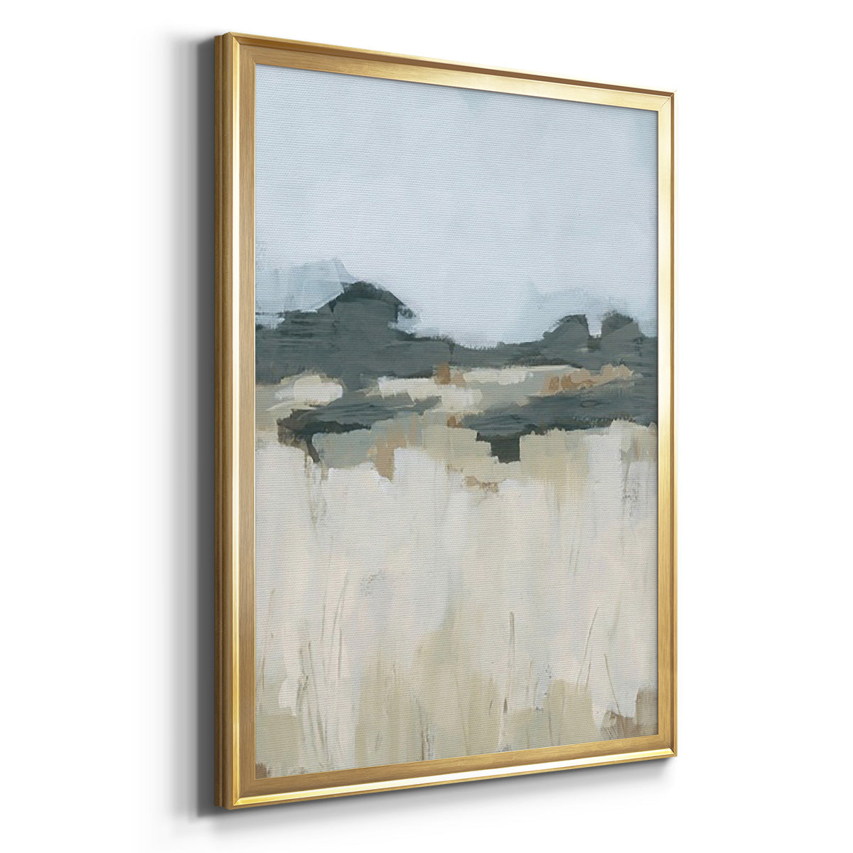 Brushstroke Badlands II - Modern Framed Canvas Print