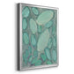 Blue Orbs II - Modern Framed Canvas Print