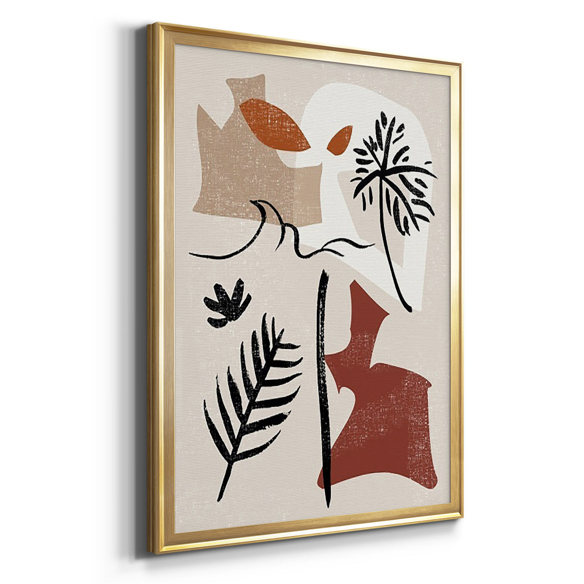 Soft Palms VI - Modern Framed Canvas Print