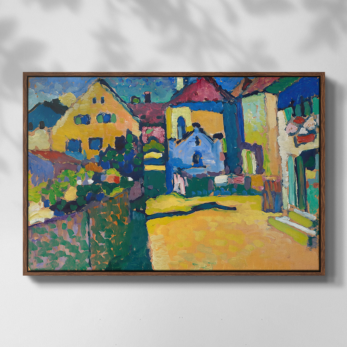 Green Lane in Murnau, 1909 - Floater Framed Canvas Print