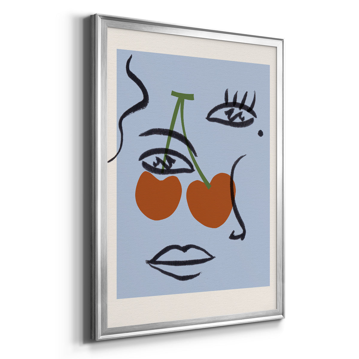 Cherry Baby I - Modern Framed Canvas Print