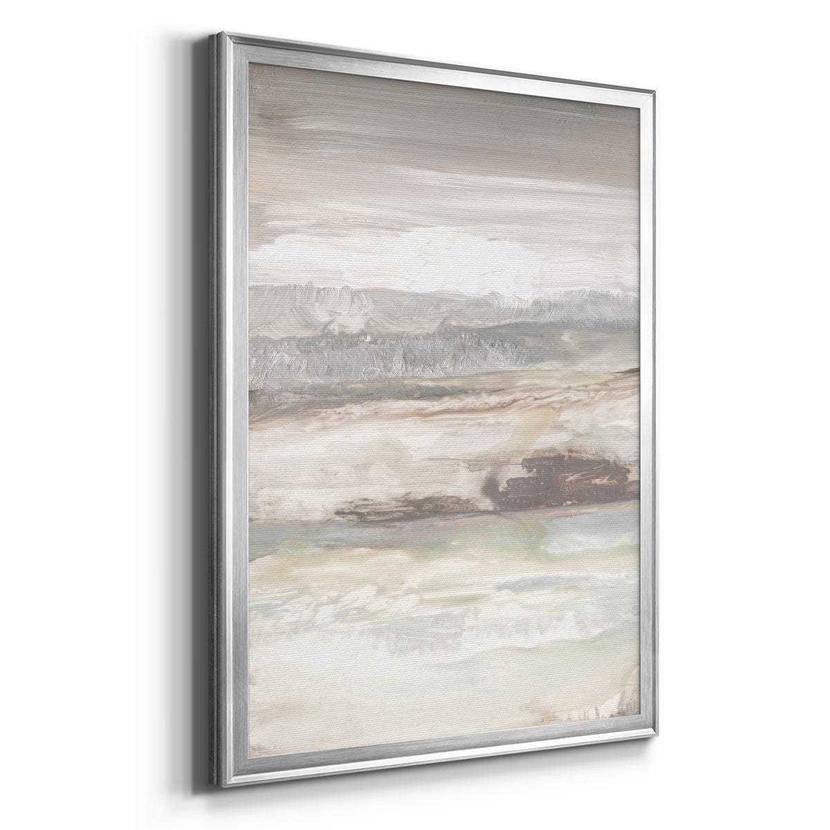 Neautral September Sky - Modern Framed Canvas Print