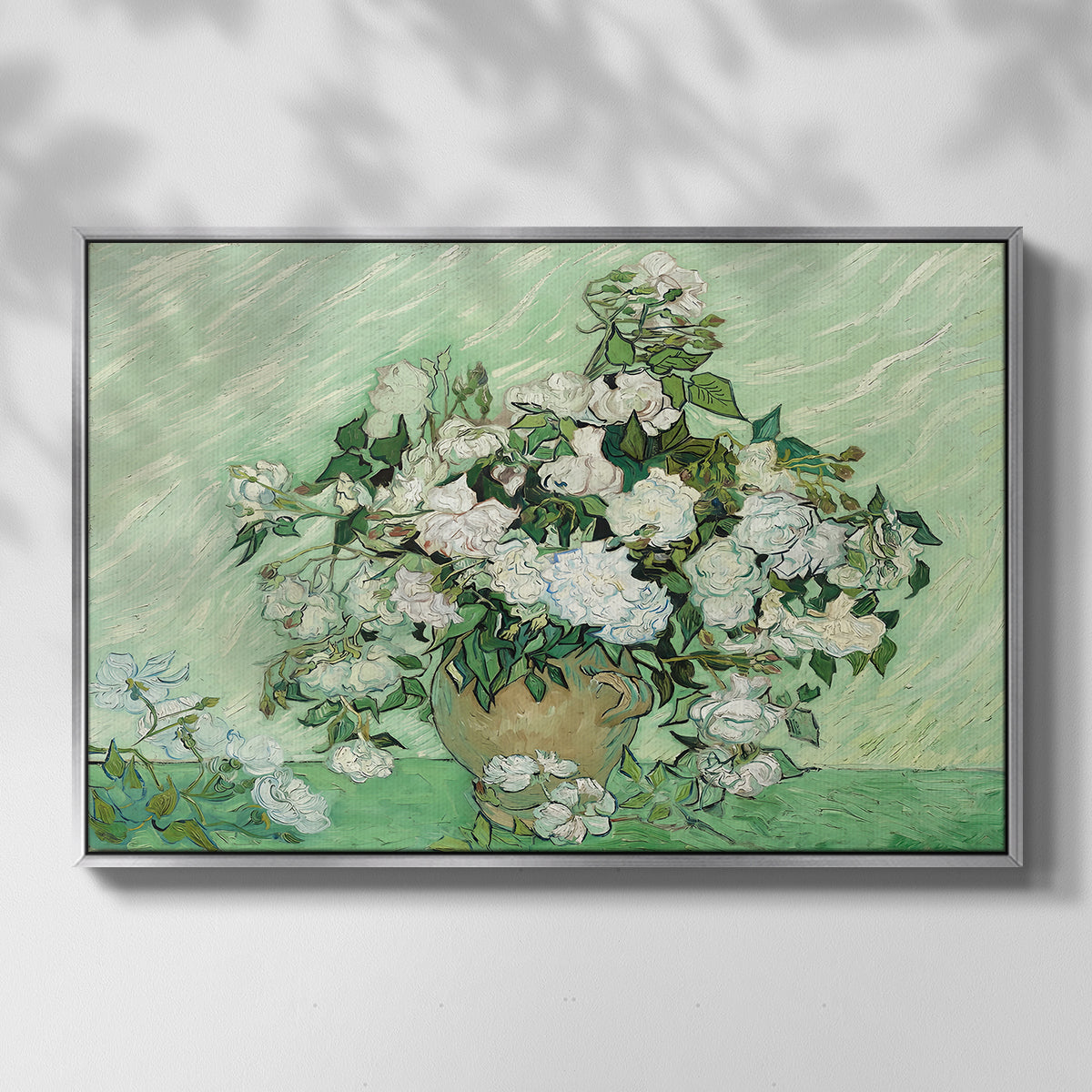 Roses, 1890 - Floater Framed Canvas Print