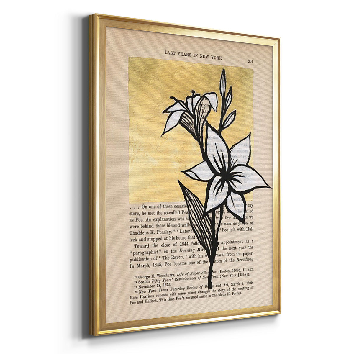 Floral Diary I - Modern Framed Canvas Print