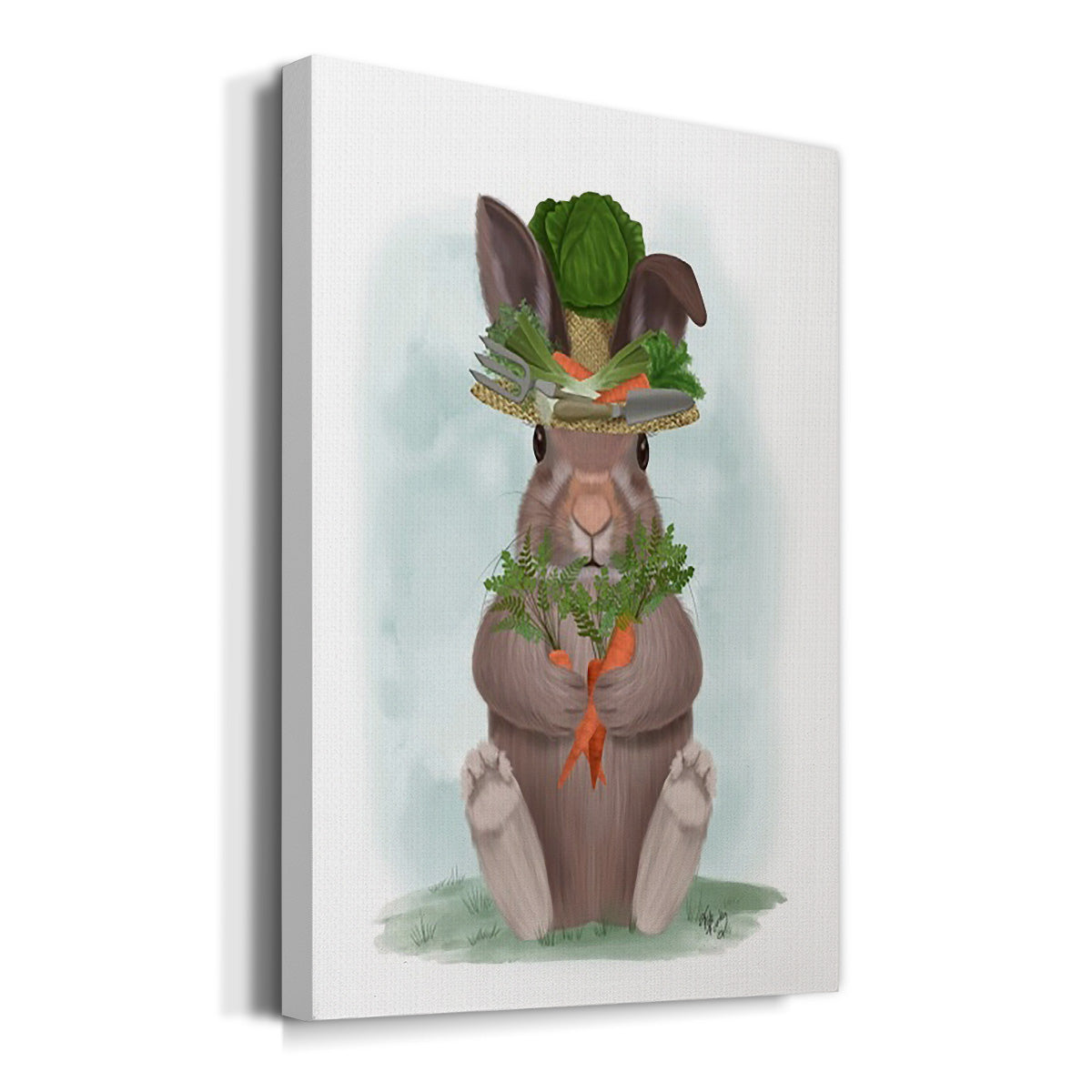 Rabbit Carrot Hat Premium Gallery Wrapped Canvas - Ready to Hang