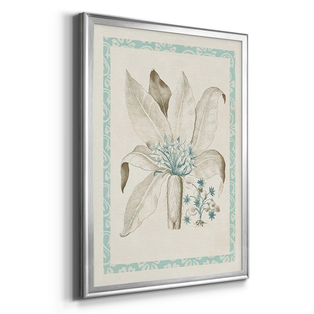 Willow Blue Besler V - Modern Framed Canvas Print