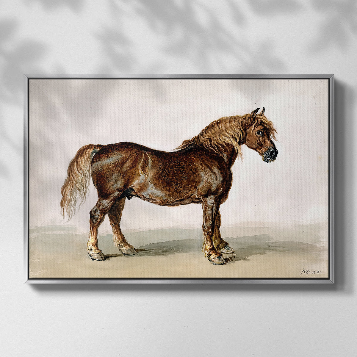 A Cart-Horse - Floater Framed Canvas Print