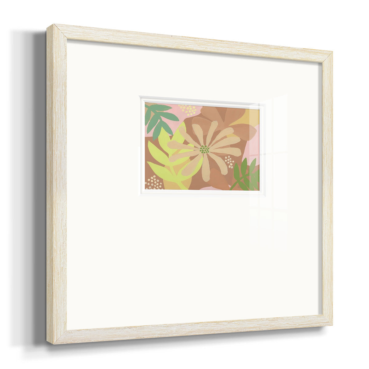 Neutral Blooms II Premium Framed Print Double Matboard