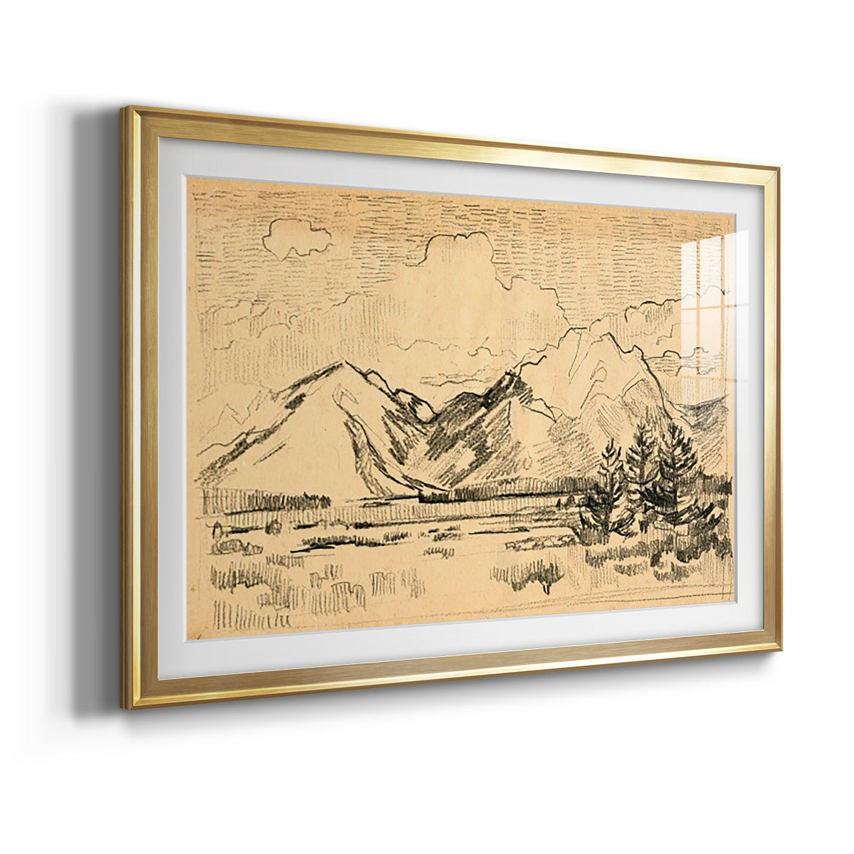 Hatched Horizon II Premium Framed Print - Ready to Hang