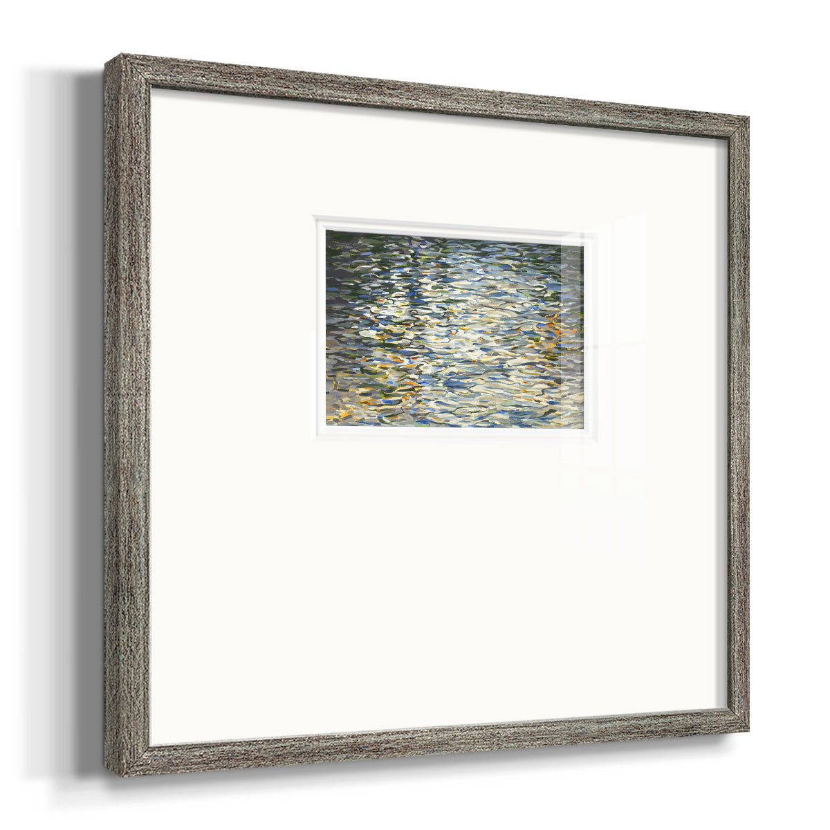 Water Reflections- Premium Framed Print Double Matboard