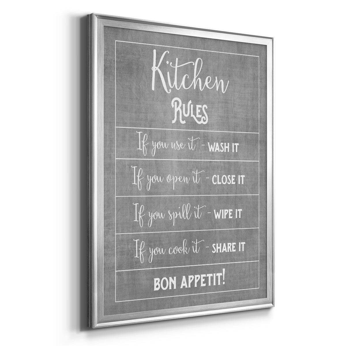 Bon Appetit - Modern Framed Canvas Print