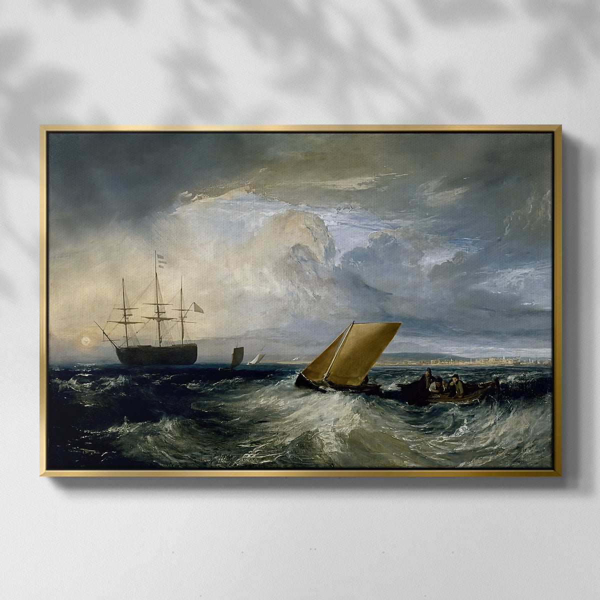 Sheerness as Seen from the Nore, 1808 - Floater Framed Canvas Print