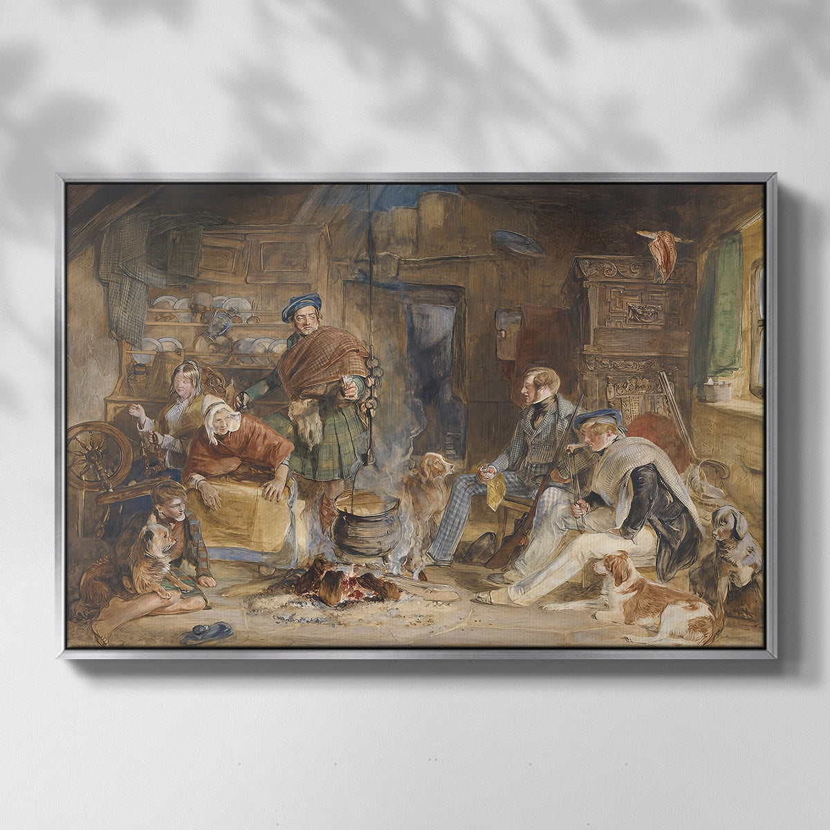 Highland Hospitality, 1832 - Floater Framed Canvas Print