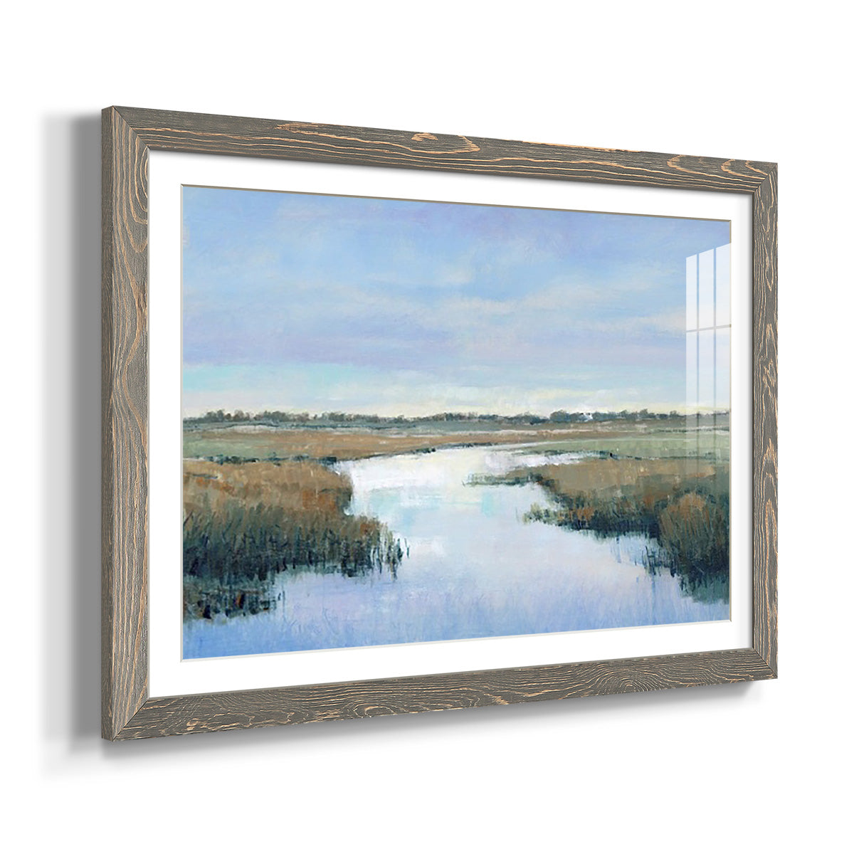 Coastal Plains II - Barnwood Framed Art Print