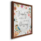 Spring Bird Blessing - Barnwood Framed Canvas Print