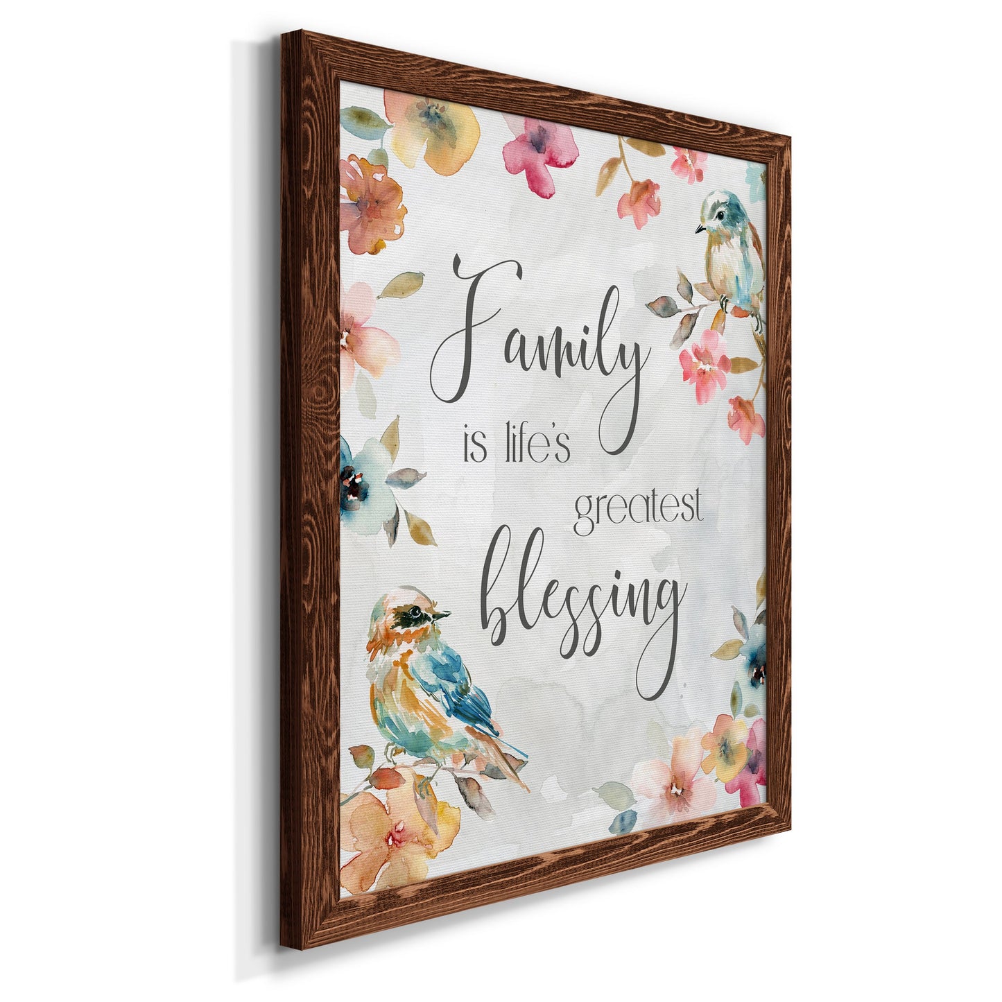 Spring Bird Blessing - Barnwood Framed Canvas Print
