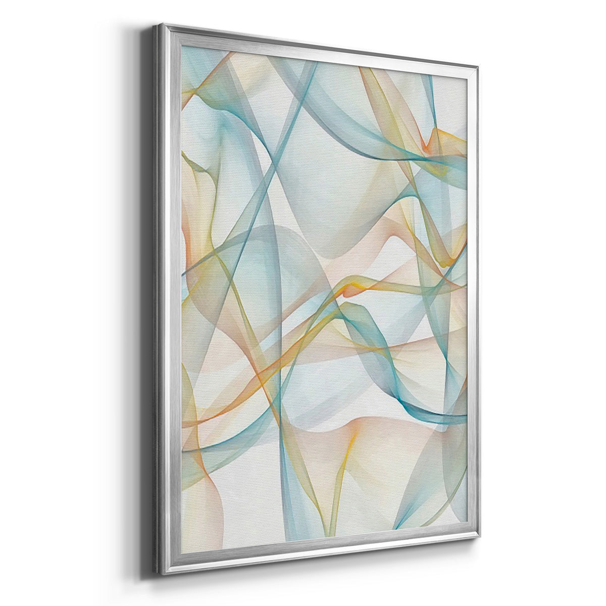 Curves and Waves IV - Modern Framed Canvas Print