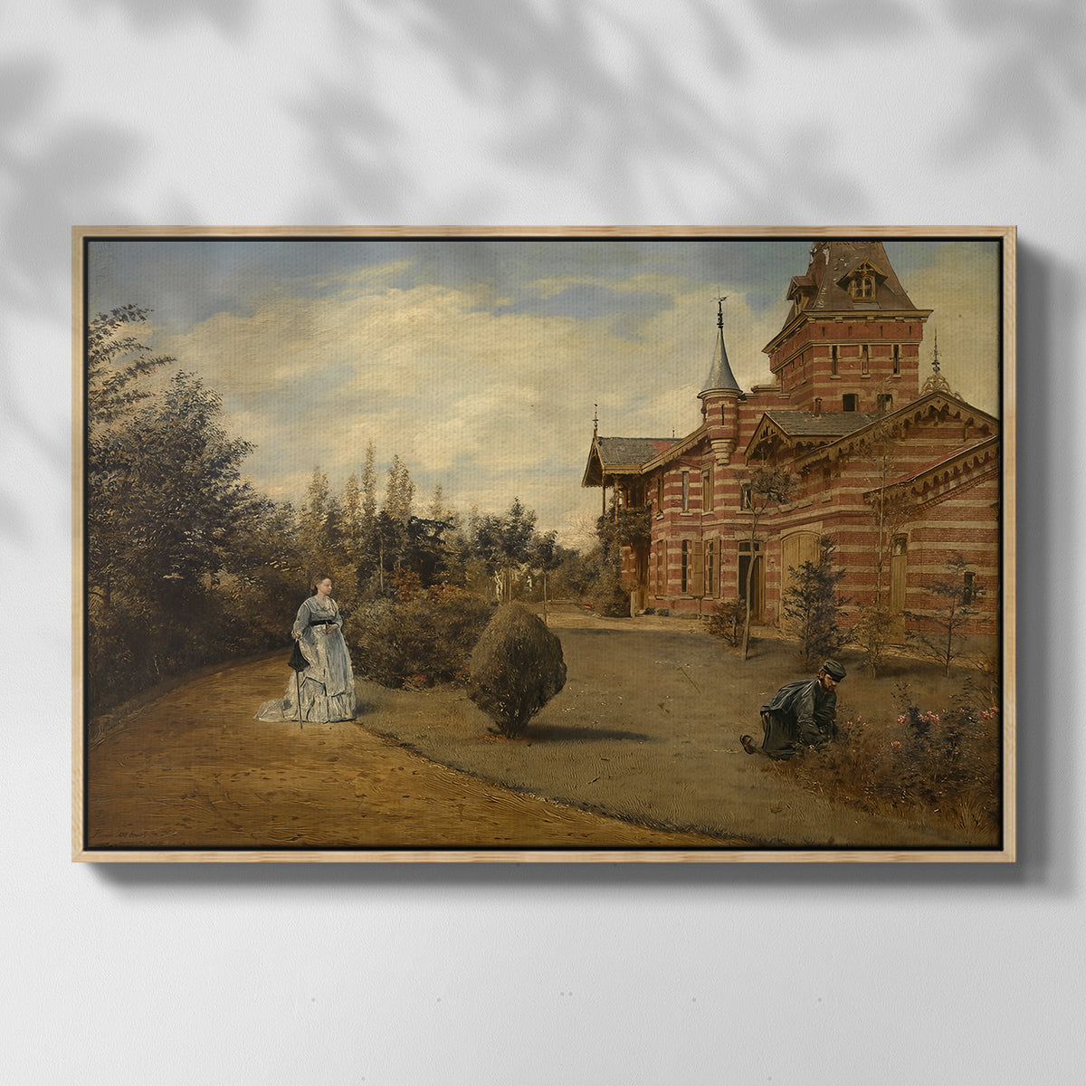 The Country House of Gustave Coûteaux, 1871 - Floater Framed Canvas Print