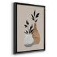 Simple Bud Vases I - Modern Framed Canvas Print