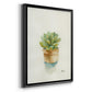 Succulent II - Modern Framed Canvas Print