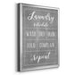 Laundry Schedule - Modern Framed Canvas Print