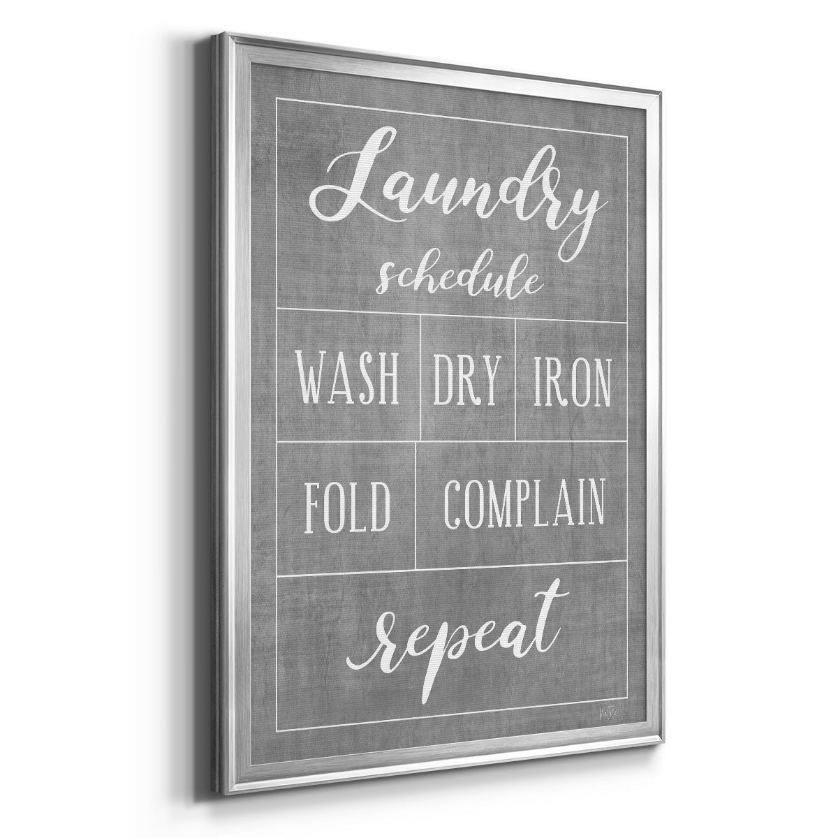 Laundry Schedule - Modern Framed Canvas Print