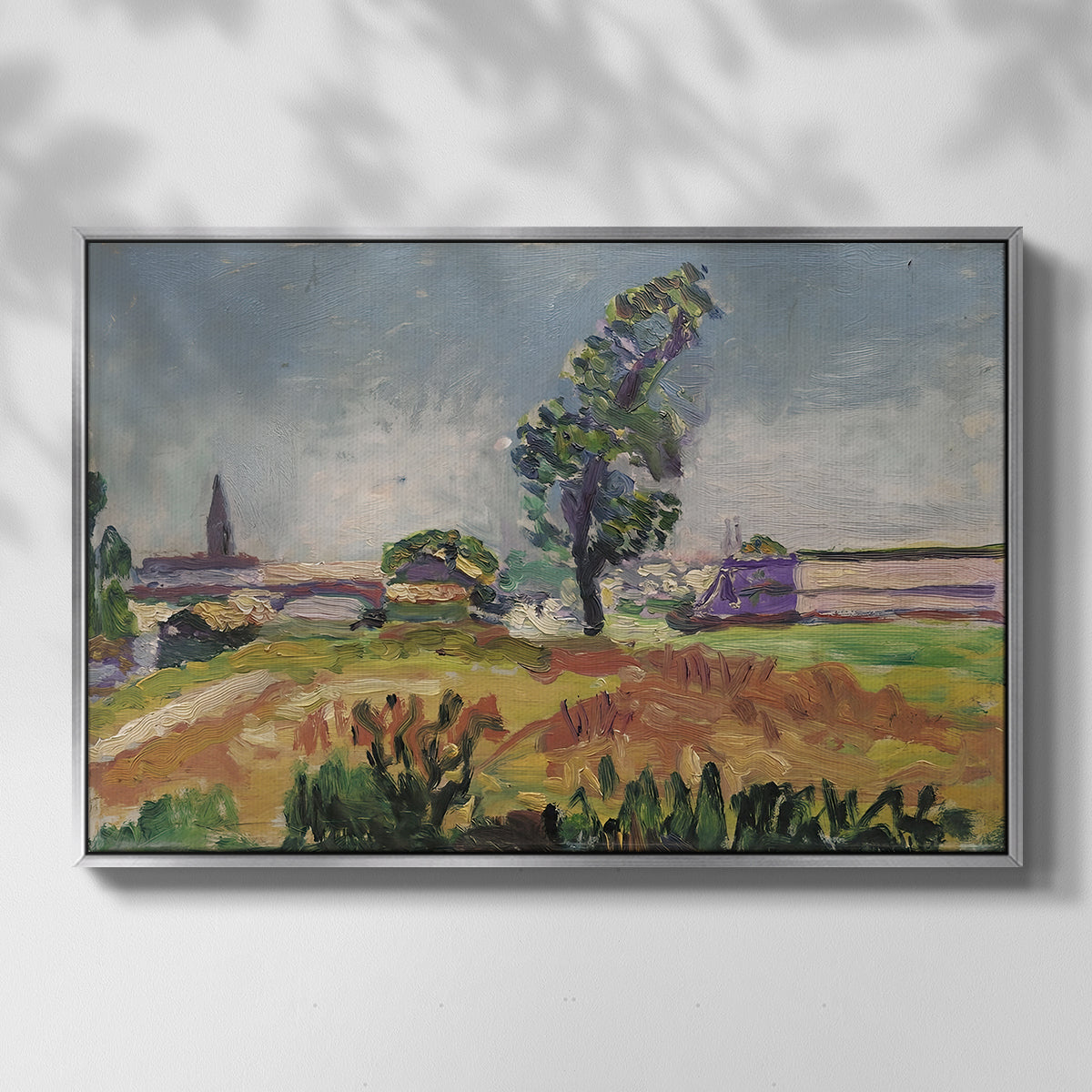 Landscape Around Toulouse, The Bridge of the Young Ladies, 1898 - Floater Framed Canvas Print
