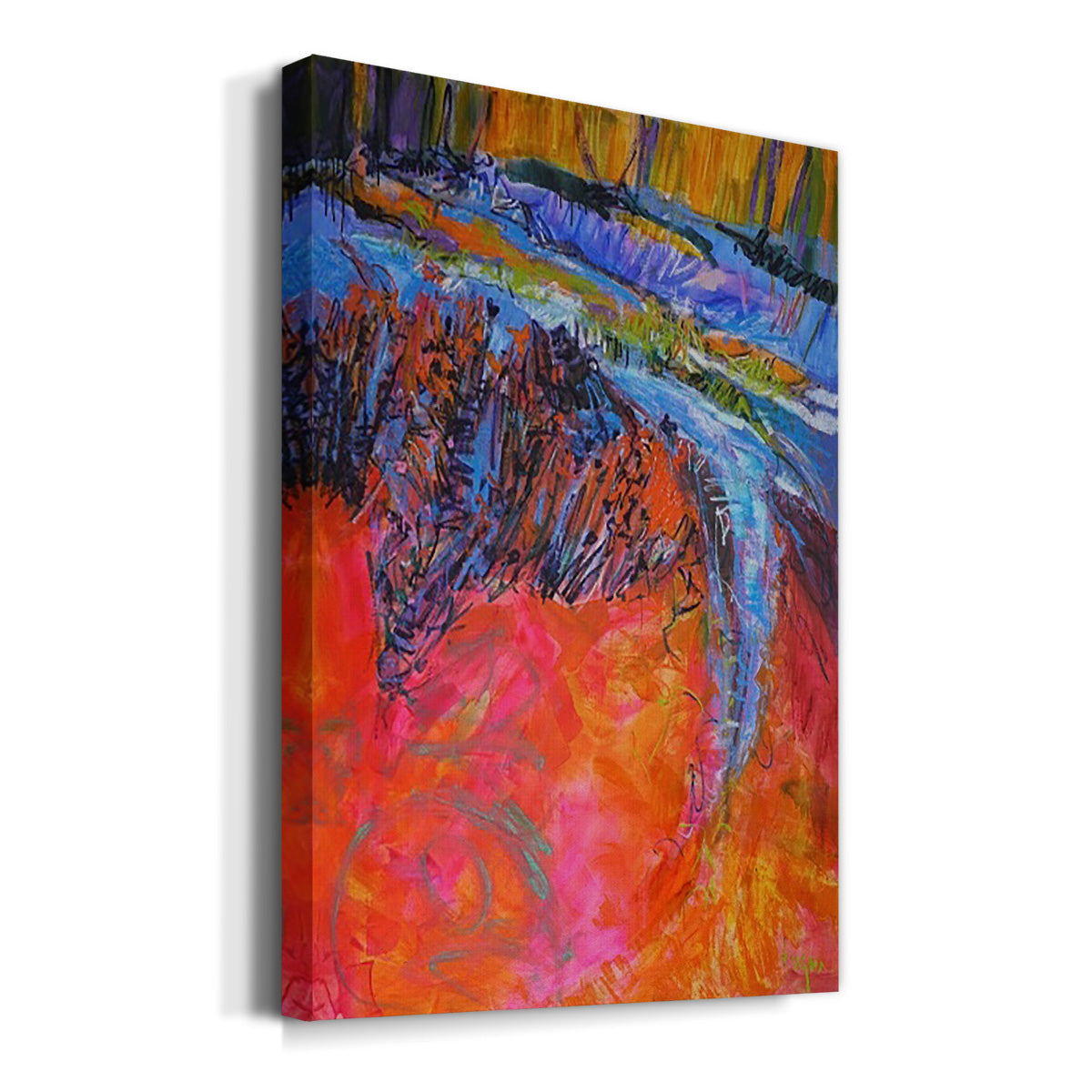 Vibrant Flow I Premium Gallery Wrapped Canvas - Ready to Hang