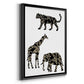 Ornamental Safari Animals III - Modern Framed Canvas Print