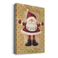 Polka Dot Peace Santa Premium Gallery Wrapped Canvas - Ready to Hang