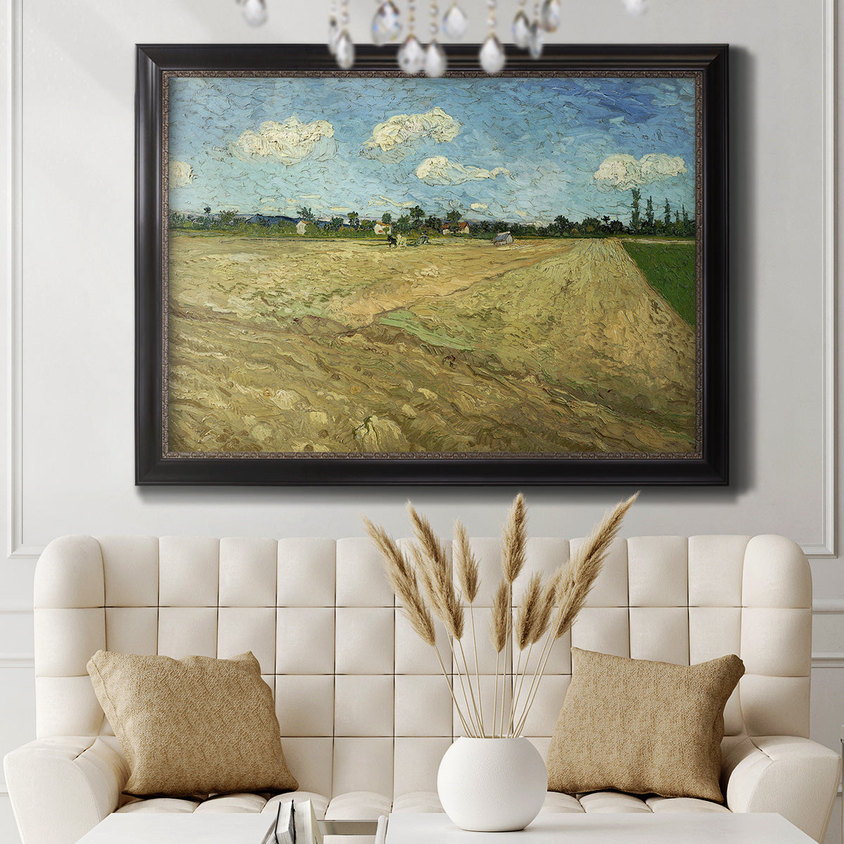 Ploughed Fields - Ornate Framed Canvas Print