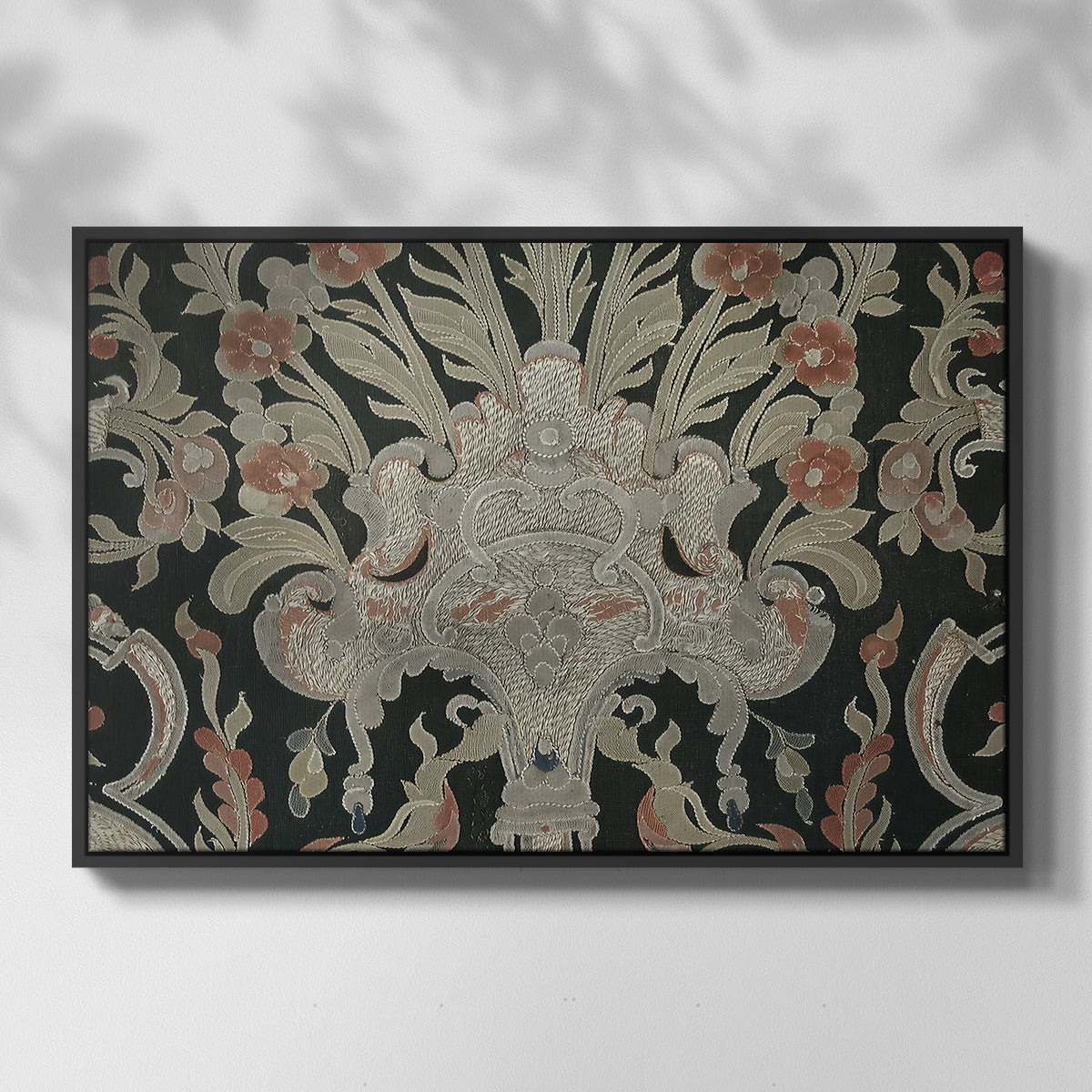 Hanging (Printed Textile), c. 18th Century - Floater Framed Canvas Print