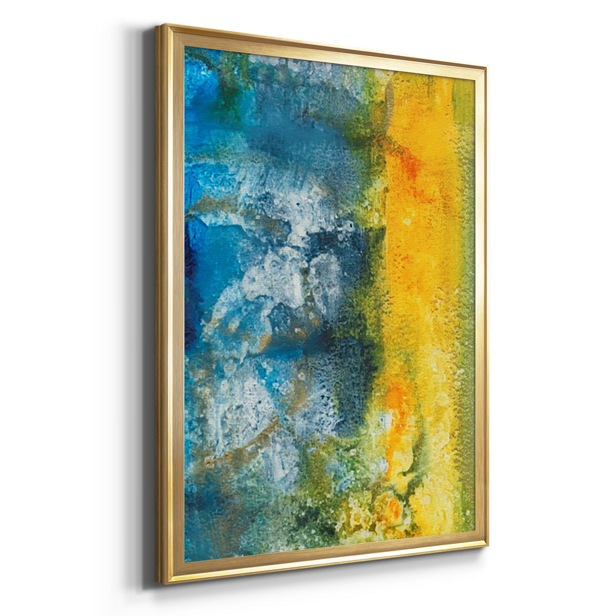 Aquatic Energy II - Modern Framed Canvas Print