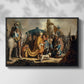 David with Goliath's Head in front of Saul, for Rembrandt, 1627 - Floater Framed Canvas Print
