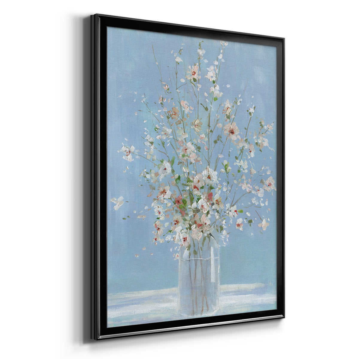 Cherry Blossom Arrangement - Modern Framed Canvas Print